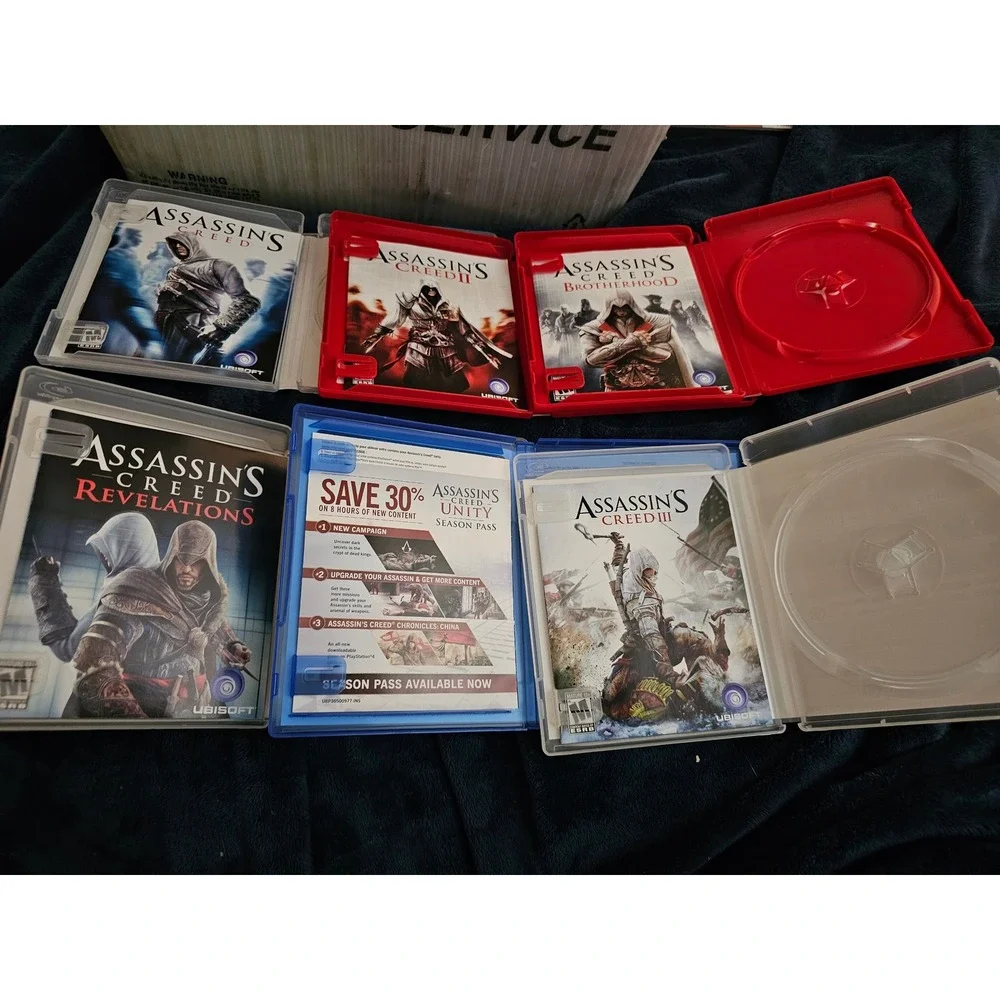 Assassins Creed  CASES Lot PS3 PS4 Replacement Art Unity Brotherhood Revelations